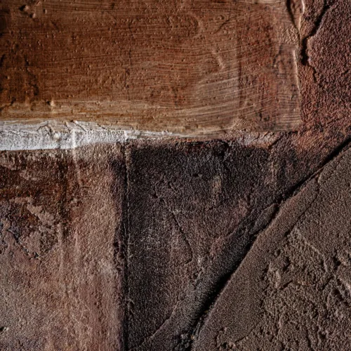 Cuadro lienzo tonos marrones Enzo 141x141 cm