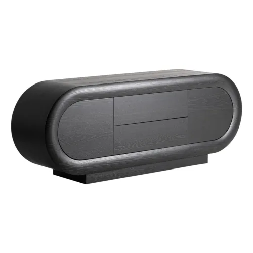 Aparador negro de roble Chamonix 200 cm