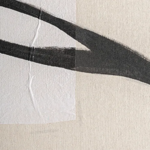 Cuadro lienzo beige y negro Kai 140x180 cm