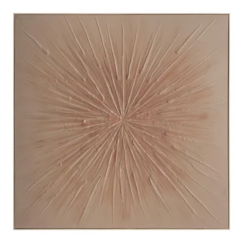 Cuadro lienzo color arena Eider 140x140 cm