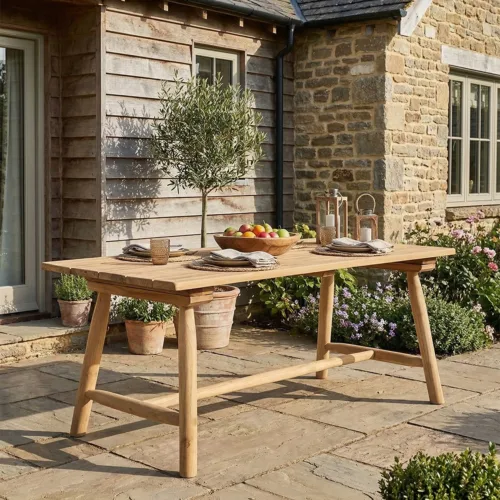 MESA FORMENTERA TEKA NATURAL 160*80*75