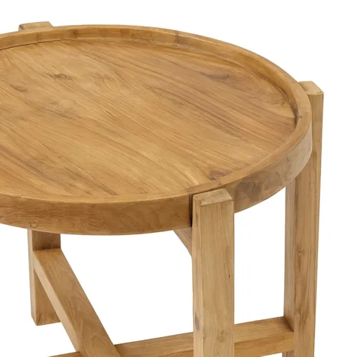 MESA CENTRO IBIZA TEKA RECICLADA 56Ø*46