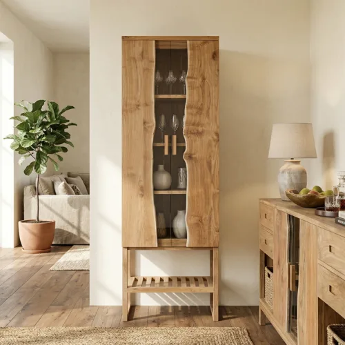 VITRINA TEKA ATLANTA 2 PUERTAS 5 ESTANTES 60*40*185