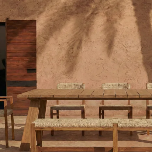 Mesa de comedor de exterior de teca BATU 250 cm