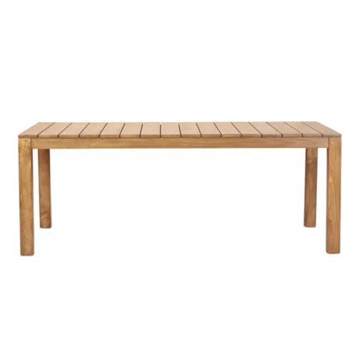 Mesa de comedor de exterior de teca 200x90 cm