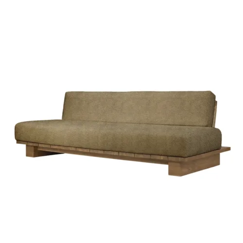 Sofá de exterior de 4 plazas de teca y cuerda CORA