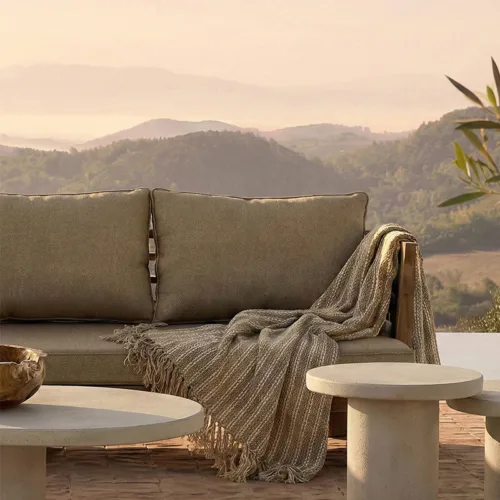 Sofá de exterior 2 plazas en teca STRAUSS