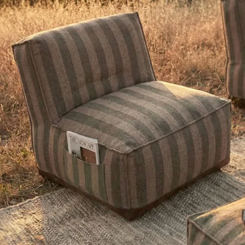 Sofá exterior de 1 plaza de rayas CACCINI