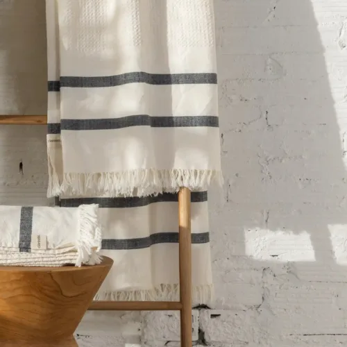 Toalla de algodón reciclado blanco CHENNAI