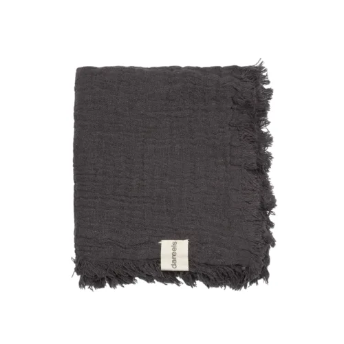 Toalla de muselina doble capa gris antracita NADU (70x50cm)