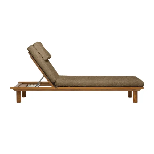 Tumbona de exterior de teca TOPRAK