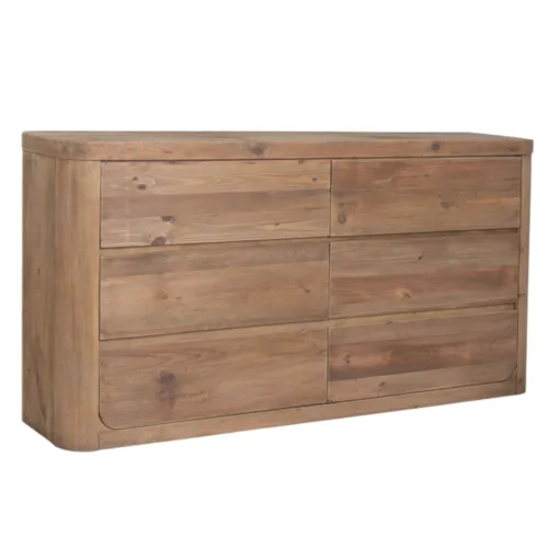 Cómoda de madera de pino reciclada 183X45X96