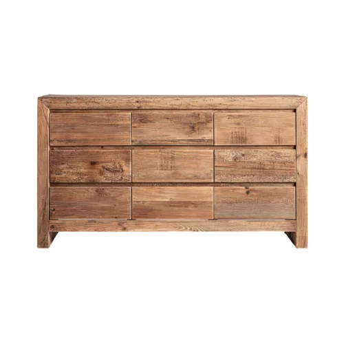 Aparador de madera de pino reciclado 161x48x90 cm Breive
