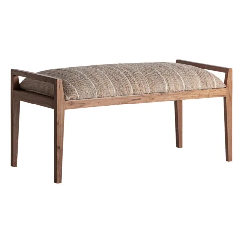 Banco de madera de mango 110x47x51 cm Nitesh