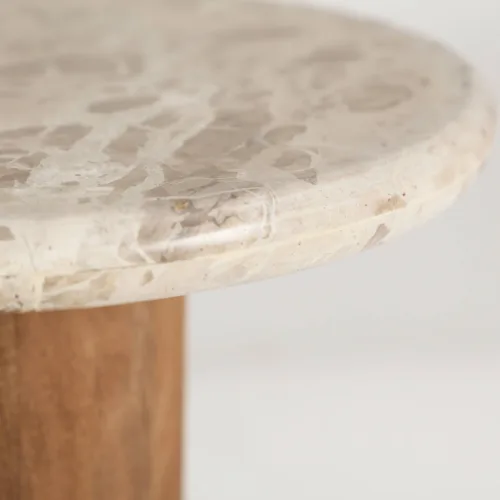 Mesa Auxiliar de madera de mango 45x45x51 cm