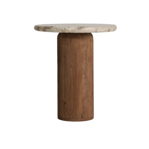 Mesa Auxiliar de madera de mango 45x45x51 cm