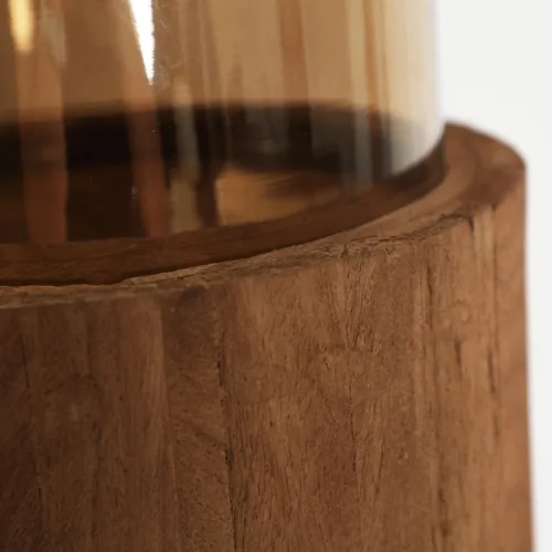Portavela de madera de mango 28x28x159 cm Marsac