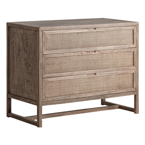 Cómoda de madera de olmo 105x50x80 cm Byremo