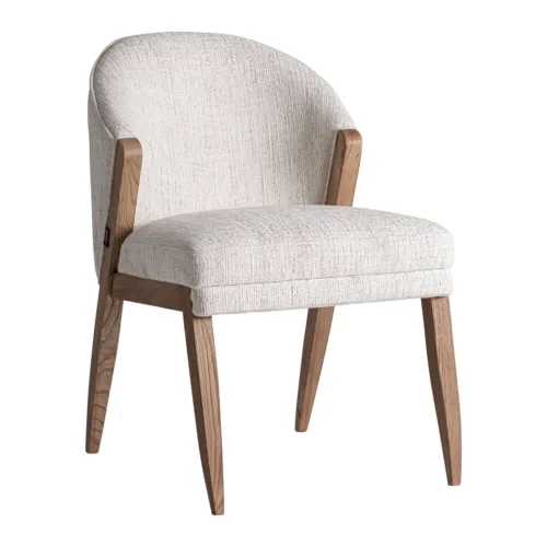 Silla de madera de pino 57x69x85 cm Prati Bouclé