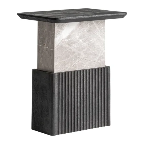 Mesa auxiliar de madera de mango 46x36x55 cm Anzex