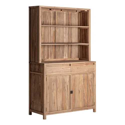 Mueble bar de madera de teka reciclada 120x50x200 cm Sukt