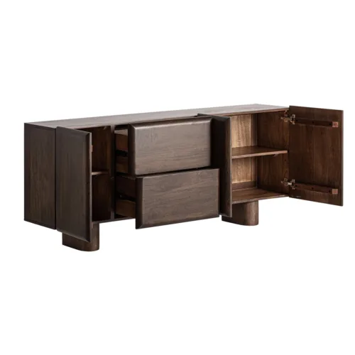 Aparador de madera de mango 180x40x77 cm Craigh