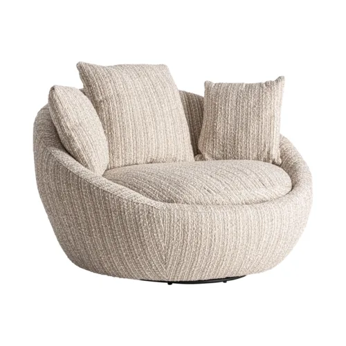 Sillón giratorio beige Nuba