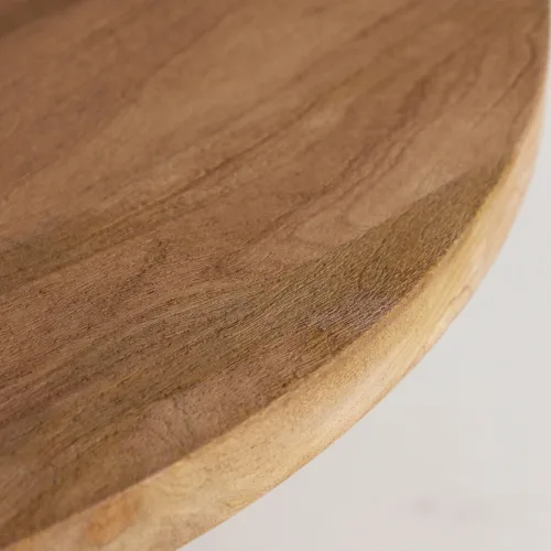 Mesa de centro de mármol y madera de mango Vayres