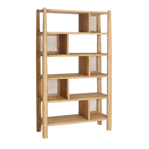 Estantería de madera de mango 100x35x170 cm Crouy