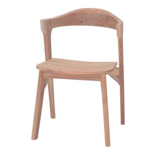 Silla de comedor de madera maciza de teca