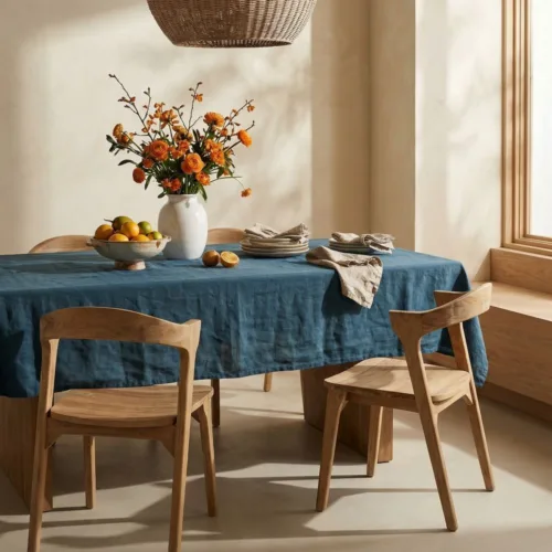 Silla de comedor de madera maciza de teca