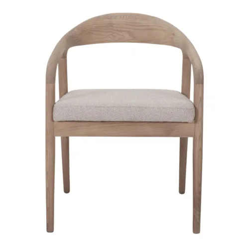 Silla de madera de fresno torneada tapizada