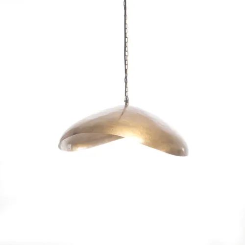 Lámpara de techo arqueada de hierro latón 100 cm