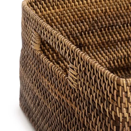 Cesta portarrevistas de ratán natural 31 cm
