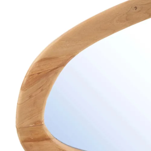Espejo orgánico de teca natural 120 cm