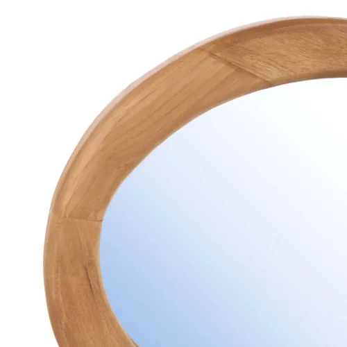Espejo orgánico de teca natural 60 cm
