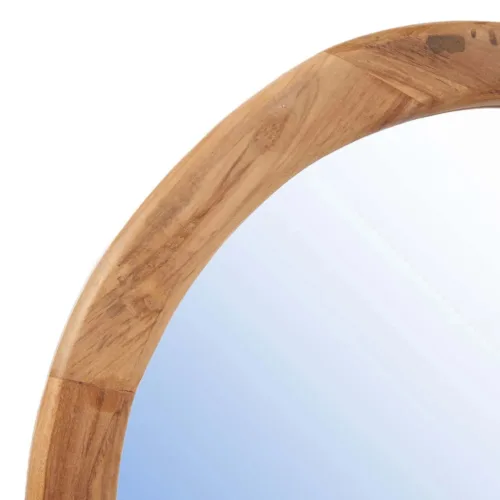 Espejo orgánico de teca natural 80 cm