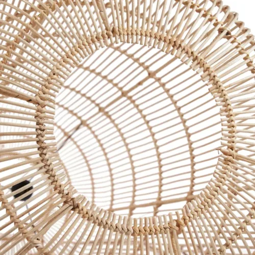 Lámpara colgante Bozelo de ratán natural 120 cm