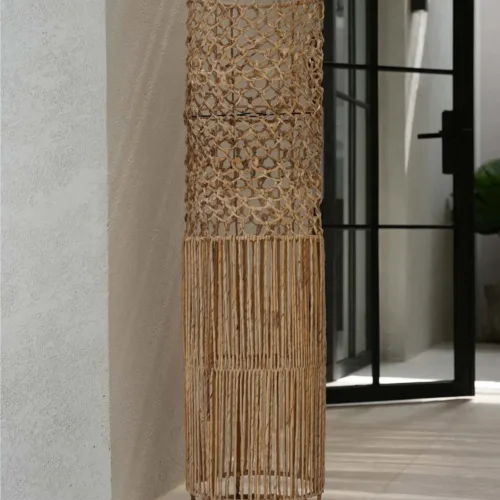 Lámpara de techo Takuhanki de hoja de banano natural XL 116 cm