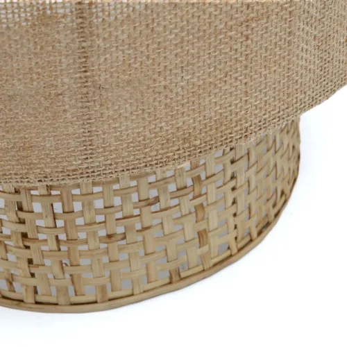 Lámpara de pared Bolly de ratán natural 41 cm