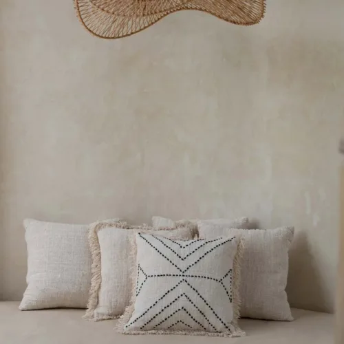 Lámpara de techo de ratán natural Ø 75 cm