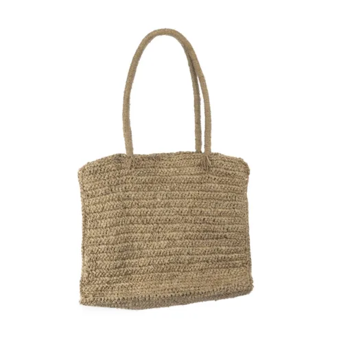 Bolso bandolera de rafia natural 50 cm