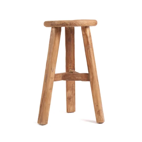 Taburete de bar Fusuma de teca natural 44 cm