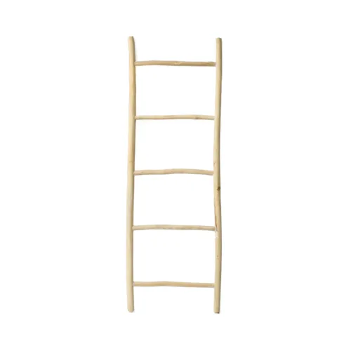 Escalera decorativa de madera de teca natural 165 cm