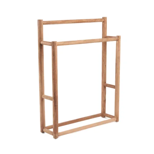 Toallero de dos alturas de teca 90 cm