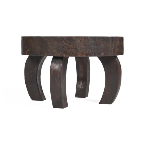 Mesa de centro de madera de mango nogal oscuro