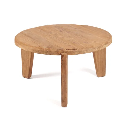 Mesa de centro Wabi Sabi de teca natural 80 cm