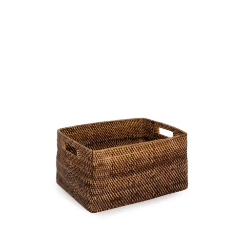 Cesta portarrevistas de ratán natural 36 cm