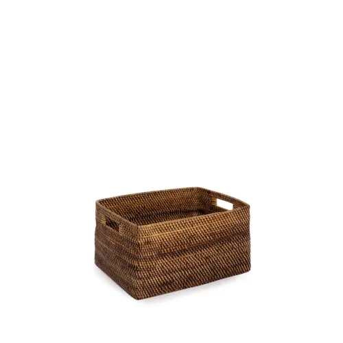 Cesta portarrevistas de ratán natural 31 cm