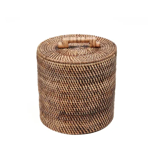 Cesta baja de ratán natural 25 cm
